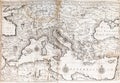 Old map of Southern Europe Royalty Free Stock Photo