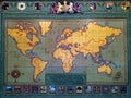 An old map of the world background