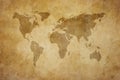 Old map of the world in grunge style. Perfect vintage background Royalty Free Stock Photo