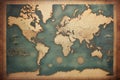 old map of the world on the wooden background with grunge texture, Antique World Map on Mercators Projection, AI Generated Royalty Free Stock Photo