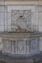 An old marble fountain in Bellinzona Royalty Free Stock Photo