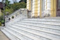 Old marble staircase close up isolated Royalty Free Stock Photo