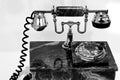 An old marble telephone Royalty Free Stock Photo