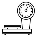 Old market scales icon, outline style