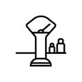 Old market scales icon vector