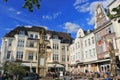 Moers Old Market Square with Historic Houses in Afternoon Sun, North Rhine Westphalia, Germany