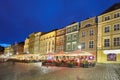 Old Market Square in Poznan at night, Poland. Royalty Free Stock Photo