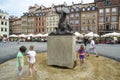 Old market square warsaw poland europe Royalty Free Stock Photo