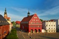 old market with town hall of city of Greifswald Royalty Free Stock Photo