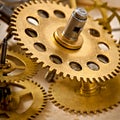 Old mechanical clock gear Royalty Free Stock Photo