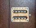 Coded front door lock with numbers Royalty Free Stock Photo