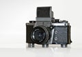 Old mechanically operated single-lens reflex camer