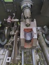 Artillery gun mechanism. Royalty Free Stock Photo