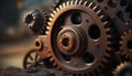 old mechanism gears, generative ai