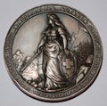 Old medal, the incription reads - Neutralitet of Switzerland.Mobilization swiss army in 1870 year.