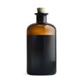 Old medicine bottle. Amber glass apothecary bottle