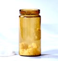 Old medicine bottle with unknown powder Royalty Free Stock Photo