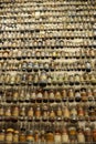 Old medicine in jars and bottles arranged on shelves on an exibition in UNESCO World Heritage Zollverein Coal Mine in Essen