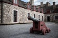 Old medieval artillery canon in fort Royalty Free Stock Photo