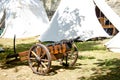 Old medieval cannon at the festival Royalty Free Stock Photo