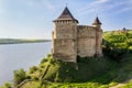 Old Medieval Castle on Dniester riverside in Khotyn, Ukraine Royalty Free Stock Photo