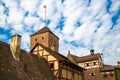 Old medieval castle Heathen Tower Kaiserburg, Nurnberg, Germany