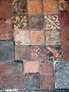 Old Medieval Church Flooring Stones Creating a Brick Pavement Floor Royalty Free Stock Photo