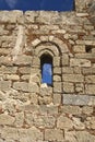 Old medieval church at Lindos acropolis, Rhodes Royalty Free Stock Photo