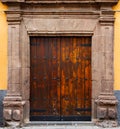 Old medieval door, ancient gate entrance Royalty Free Stock Photo