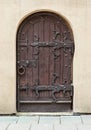 Old medieval door in Vilnius old town Royalty Free Stock Photo