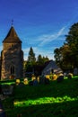 Old Medieval english Cemetery, gravestones, typical old British