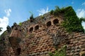 Old medieval fortress ruins of Chateau Landsberg in deep forest