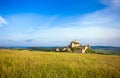 Old medieval fortress on top of the hill, Rupea village located