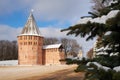 Old medieval Gromovaya tower of Smolensk Kremlin. Smolensk, Russia Royalty Free Stock Photo