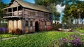 Old medieval hut Royalty Free Stock Photo