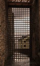 Medieval iron grid window