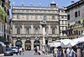 Verona old Italian town medieval buildings urban panorama medieval cityscape