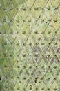 Old medieval metal gate texture. Green grunge background Royalty Free Stock Photo