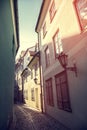 Old medieval narrow street in Riga, Latvia Royalty Free Stock Photo