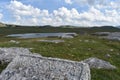 The old medieval necropolis steÃâ¡ci and the Riblje jezero in the background Royalty Free Stock Photo