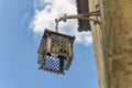 Old medieval replica lamp on the entrance of the Old Castle and town Ozalj Royalty Free Stock Photo