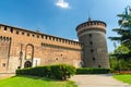 Old medieval Sforza Castle Castello Sforzesco and tower, Milan, Italy Royalty Free Stock Photo