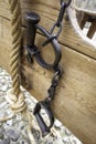 Old medieval shackles Royalty Free Stock Photo