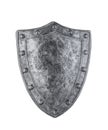 Old medieval shield isolated on white background Royalty Free Stock Photo