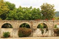 Old medieval stone aqueduct