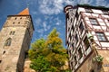 Old medieval Tower Tiergartnertorturm, Nurnberg, Bavaria, German