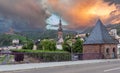 Scenic view of the old fabulous German city of Cochem at dawn. Germany.