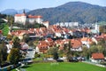 Old medieval town of Skofja Loka in Slovenia Royalty Free Stock Photo