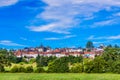 old medieval town wall build of half timbred houses in Idstein Walsdorf Royalty Free Stock Photo