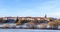 Old medieval town wall build of half timbred houses in Idstein Royalty Free Stock Photo